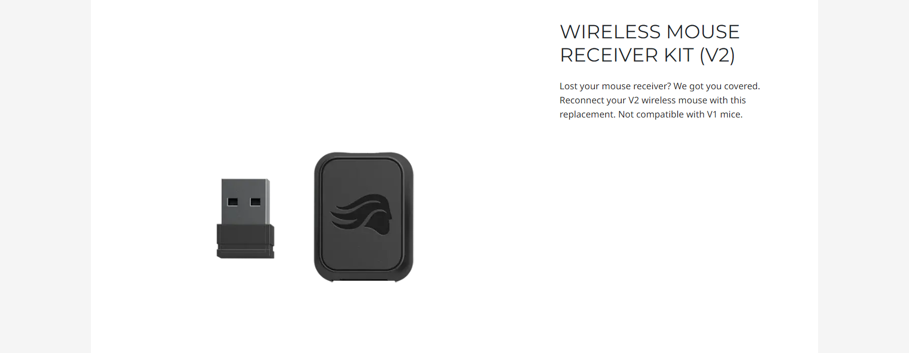 A large marketing image providing additional information about the product Glorious Wireless Dongle Replacement Kit V2 - Matte Black - Additional alt info not provided